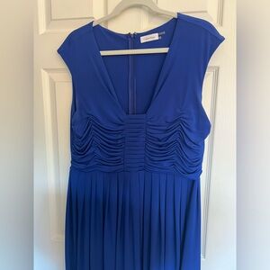 Royal Blue Calvin Klein cocktail dress. Stretchy, comfortable material.